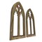 Washed Wood Gothic Arch Window Frame Wall Decor 2 Piece Set